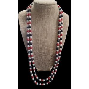 Vintage Red White and Blue Necklace Patriotic 1950s